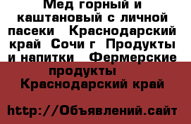 Мед горный и каштановый с личной пасеки - Краснодарский край, Сочи г. Продукты и напитки » Фермерские продукты   . Краснодарский край